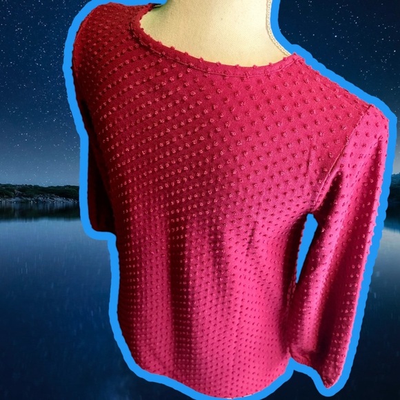 NWT J. Crew Factory Magenta ‘Poet-Sleeve Clip-Dot’ Top Size XXS - Picture 8 of 12